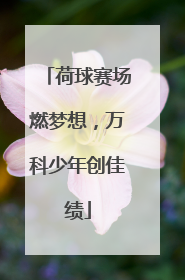 荷球赛场燃梦想，万科少年创佳绩