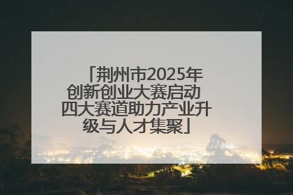 荆州市2025年创新创业大赛启动 四大赛道助力产业升级与人才集聚