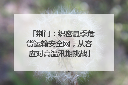 荆门：织密夏季危货运输安全网，从容应对高温汛期挑战