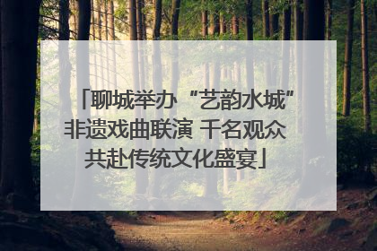 聊城举办“艺韵水城”非遗戏曲联演 千名观众共赴传统文化盛宴