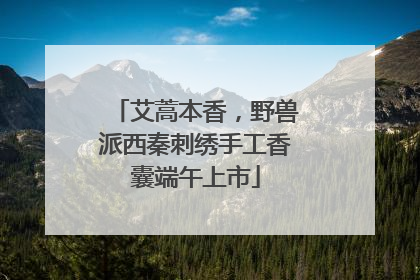 艾蒿本香，野兽派西秦刺绣手工香囊端午上市