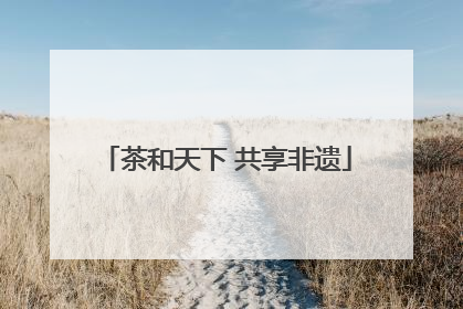 茶和天下 共享非遗