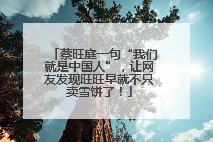 蔡旺庭一句“我们就是中国人”，让网友发现旺旺早就不只卖雪饼了！