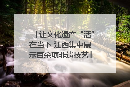 让文化遗产“活”在当下 江西集中展示百余项非遗技艺