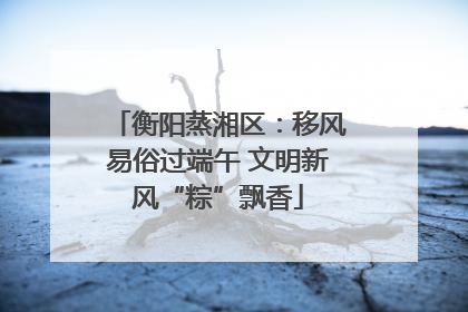 衡阳蒸湘区：移风易俗过端午 文明新风“粽”飘香