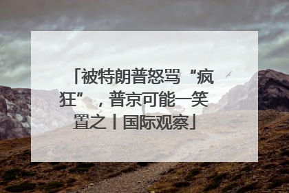 被特朗普怒骂“疯狂”，普京可能一笑置之丨国际观察