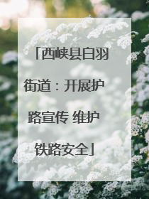 西峡县白羽街道：开展护路宣传 维护铁路安全
