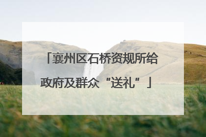 襄州区石桥资规所给政府及群众“送礼”
