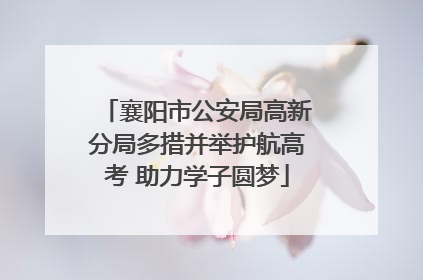 襄阳市公安局高新分局多措并举护航高考 助力学子圆梦