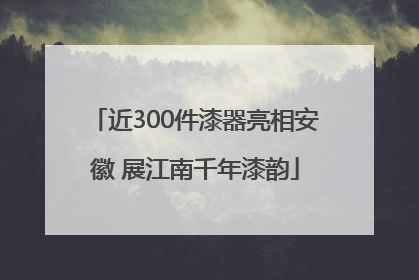 近300件漆器亮相安徽 展江南千年漆韵