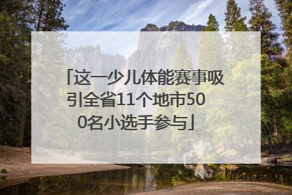 这一少儿体能赛事吸引全省11个地市500名小选手参与