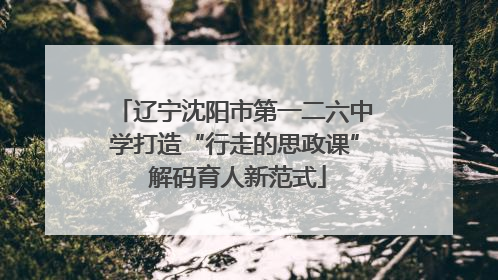 辽宁沈阳市第一二六中学打造“行走的思政课” 解码育人新范式
