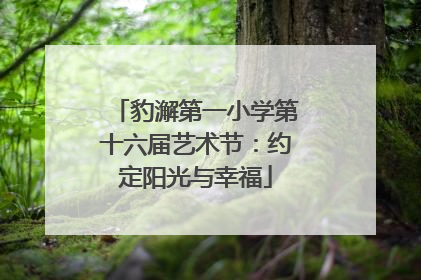 豹澥第一小学第十六届艺术节：约定阳光与幸福