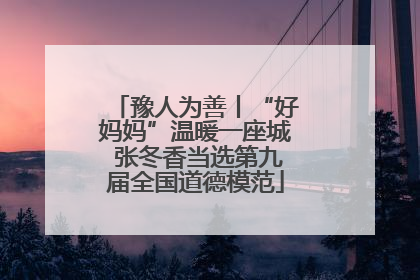 豫人为善丨“好妈妈”温暖一座城 张冬香当选第九届全国道德模范