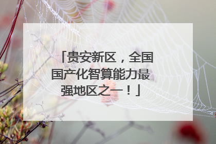 贵安新区，全国国产化智算能力最强地区之一！
