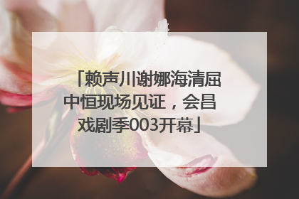 赖声川谢娜海清屈中恒现场见证，会昌戏剧季003开幕