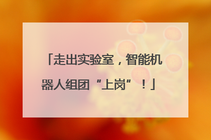 走出实验室，智能机器人组团“上岗”！