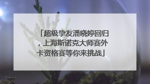 超级挚友潘晓婷回归，上海斯诺克大师赛外卡资格赛等你来挑战