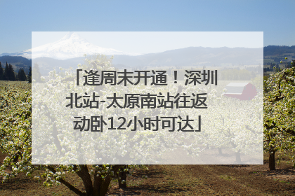 逢周末开通！深圳北站-太原南站往返动卧12小时可达