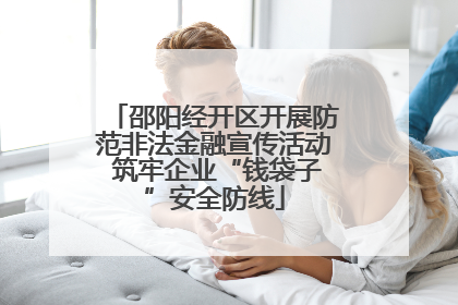 邵阳经开区开展防范非法金融宣传活动 筑牢企业“钱袋子”安全防线