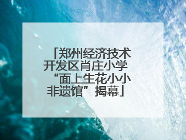 郑州经济技术开发区肖庄小学“面上生花小小非遗馆”揭幕