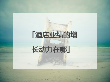 酒店业绩的增长动力在哪