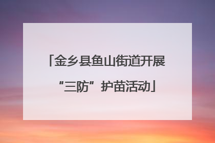 金乡县鱼山街道开展“三防”护苗活动