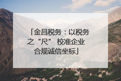 金昌税务：以税务之“尺” 校准企业合规诚信坐标