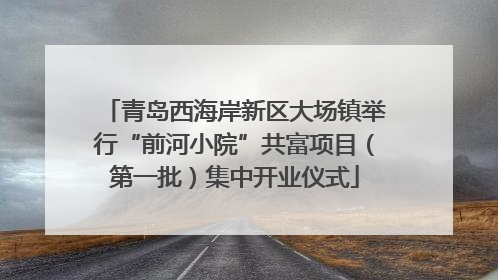 青岛西海岸新区大场镇举行“前河小院”共富项目（第一批）集中开业仪式