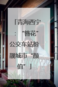 青海西宁：“簪花”公交车站扮靓城市“颜值”