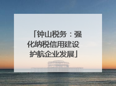 钟山税务：强化纳税信用建设护航企业发展