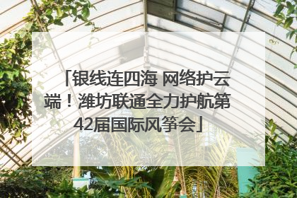 银线连四海 网络护云端！潍坊联通全力护航第42届国际风筝会