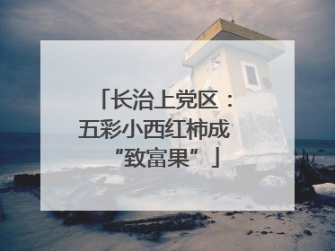 长治上党区：五彩小西红柿成“致富果”