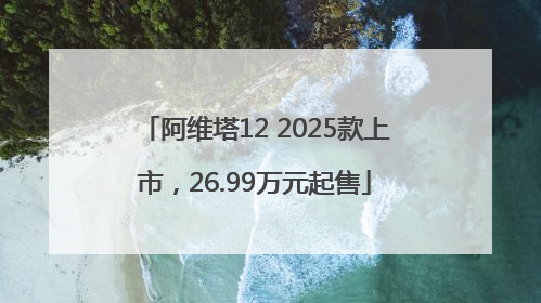 阿维塔12 2025款上市，26.99万元起售