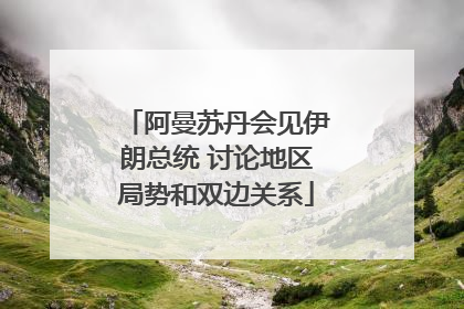 阿曼苏丹会见伊朗总统 讨论地区局势和双边关系