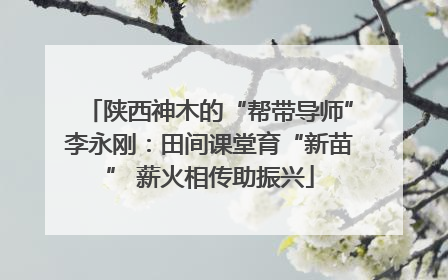 陕西神木的“帮带导师”李永刚：田间课堂育“新苗” 薪火相传助振兴