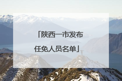 陕西一市发布任免人员名单