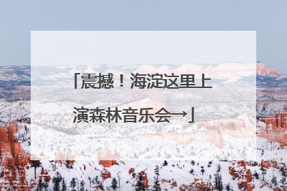 震撼！海淀这里上演森林音乐会→