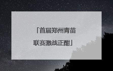 首届郑州青苗联赛激战正酣