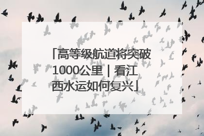 高等级航道将突破1000公里｜看江西水运如何复兴