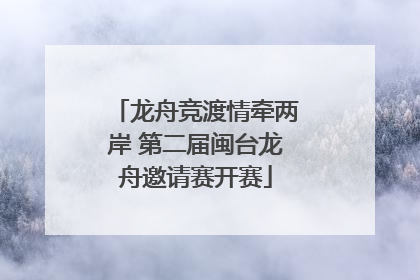 龙舟竞渡情牵两岸 第二届闽台龙舟邀请赛开赛