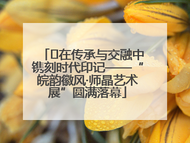 ﻿在传承与交融中镌刻时代印记——“皖韵徽风·师晶艺术展”圆满落幕