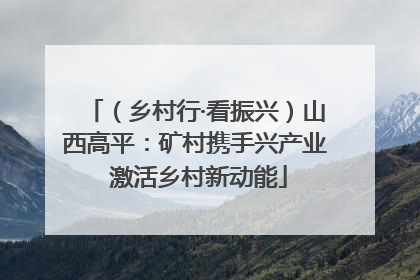 （乡村行·看振兴）山西高平：矿村携手兴产业 激活乡村新动能