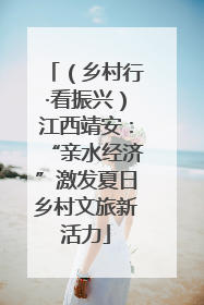 （乡村行·看振兴）江西靖安：“亲水经济”激发夏日乡村文旅新活力