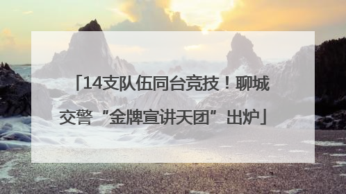 14支队伍同台竞技！聊城交警“金牌宣讲天团”出炉
