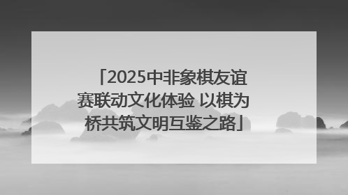 2025中非象棋友谊赛联动文化体验 以棋为桥共筑文明互鉴之路