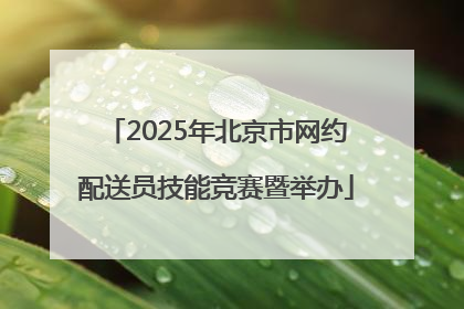 2025年北京市网约配送员技能竞赛暨举办