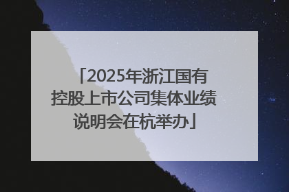 2025年浙江国有控股上市公司集体业绩说明会在杭举办