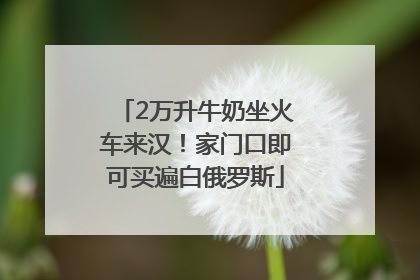 2万升牛奶坐火车来汉！家门口即可买遍白俄罗斯