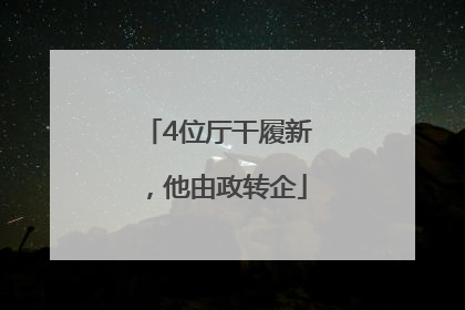 4位厅干履新，他由政转企